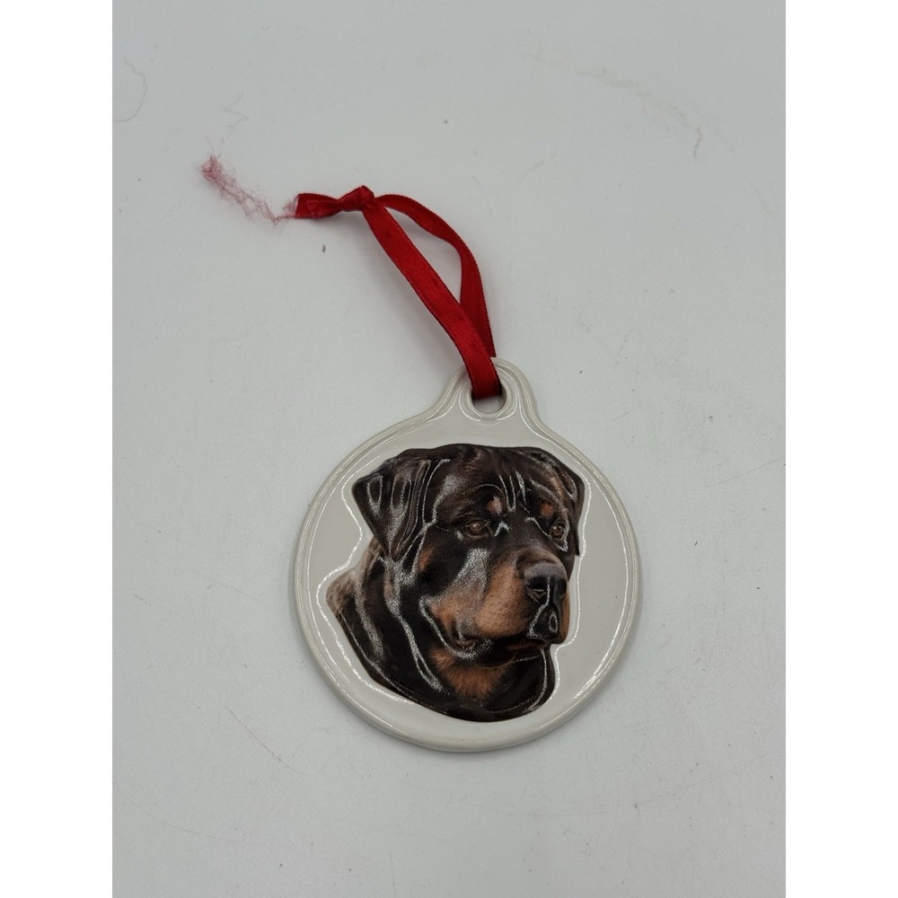Rottweiler Hanging Ornament Ceramic Dog Lover